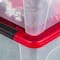 IRIS® 20.5qt. Clear Holiday Storage Boxes with Red Buckle Lids, 4ct.